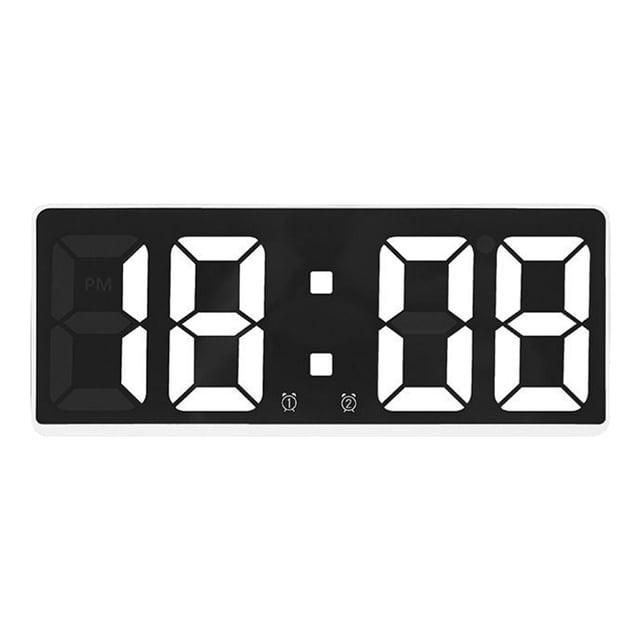 Despertador digital Pantalla Snooze 2 alarmas Control de voz USB Temperatura de atenuación para Viajes