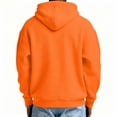 thumbnail image 4 of Qwertyu Men's Quarter Zip Hoodie Waffle Knit Pullover Long Sleeve Drawstring Casual Loose Fit Sweatshirt Hooded Tops with Pockets Ginger 4XL, 4 of 4