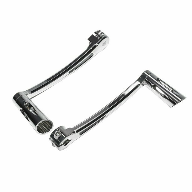 Chrome Edge Cut Heel Toe Shift Lever W/ Shifter Pegs For Harley Fat boy
