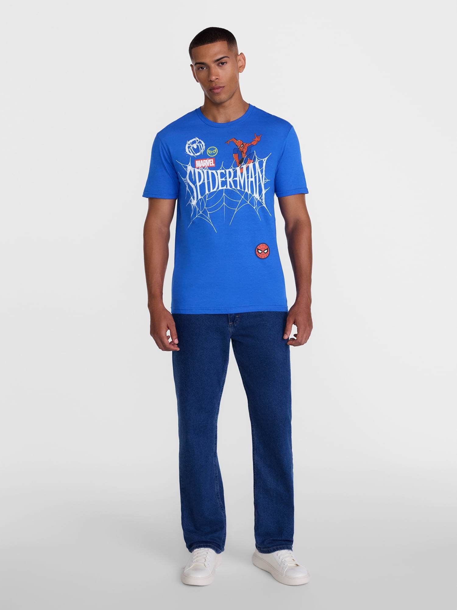 Marvel Spider-Man Men's and Big Men's Graphic Cotton Tee with Short Sleeves, Sizes S-3XL