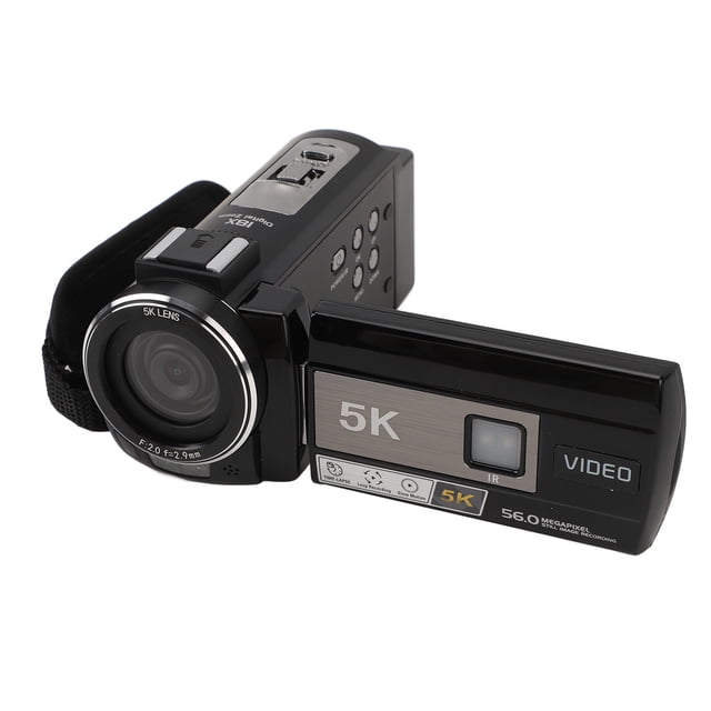 Cámara De Vídeo, Videocámara Con Rotación De 90 Grados, Zoom 18X Para Vlogging