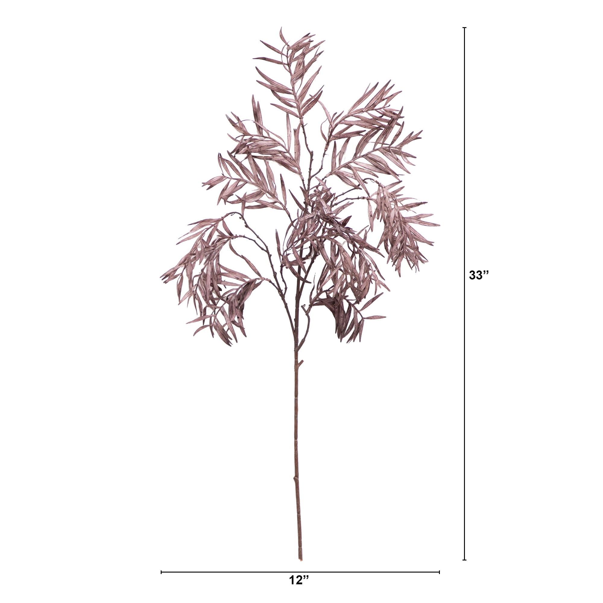 (2 pack) Better Homes & Gardens 34 in Artificial Indoor Dried-Look Purple Fern Stem