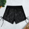 thumbnail image 6 of Womens High Waisted Swimsuits Bottoms Swim Shorts Black Sheer Mesh Ruffle Ruched Board Shorts Plus Size Bathing Swim Pants Swimwear XL, 6 of 7