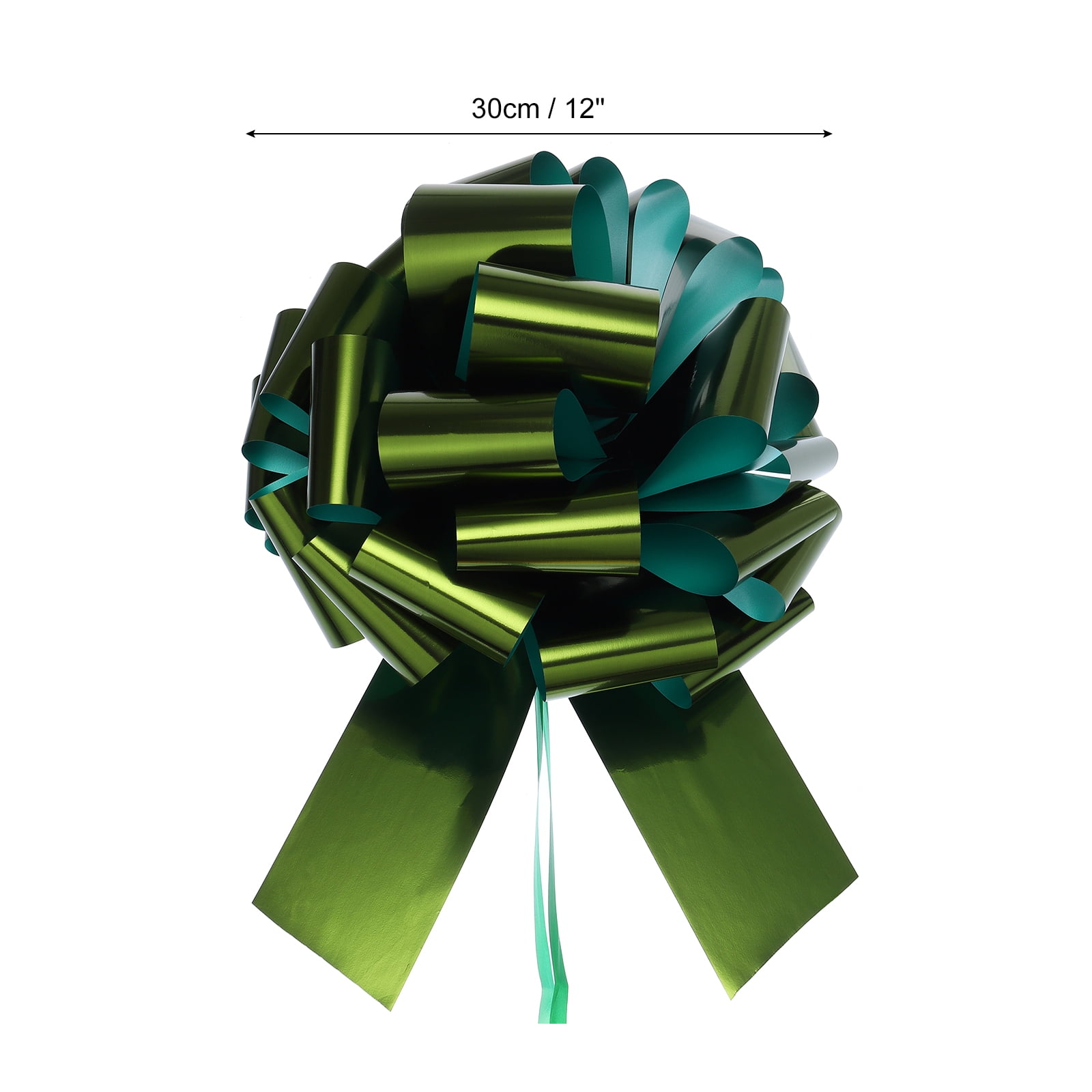 Extra Large Pull Bow Car Gift Wrapping Bows Ribbon for Wedding Car Baskets Presents Christmas Big Gift Bow Lawn Green 12 inch