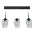 thumbnail image 5 of Hunter - Vidria 3-light Matte Black, Large Cluster Light, Dimmable, Formal Style, for Bedrooms, Kitchens, Dining, Living Rooms - 19726, 5 of 9