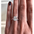 thumbnail image 3 of Jewelerix Cushion Cut Halo Engagement Ring for Women, 2 Piece Bridal Ring Set, Pave Band, 14K Vermeil Yellow Gold Ring , Wedding Promise Ring, 3 of 5