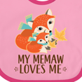 thumbnail image 4 of Inktastic Memaw Loves Me Fox Grandchild Boys or Girls Baby Bib, 4 of 4