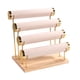 thumbnail image 2 of Organizador de joyas con 4 niveles para guardar pulseras y relojes beige, 2 of 8