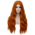 thumbnail image 3 of BERON Orange Wigs Long Wavy Wig for Women 28' Side Part Wig Synthetic Heat Resistant Hair Wigs, 3 of 4