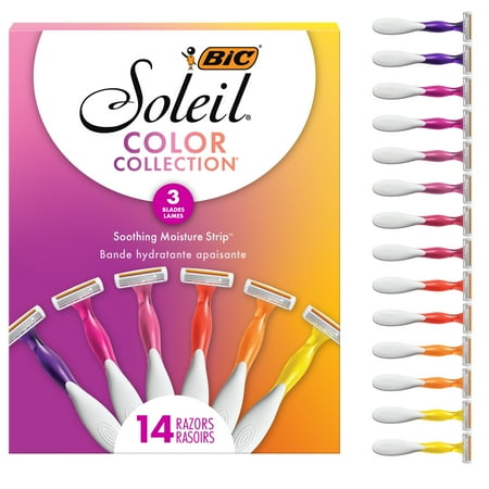 BIC Soleil Smooth Colors Women s Disposable Razors With 3 Blades 14 Count