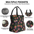 thumbnail image 3 of Neon Halloween Pumpkins Pattern Drawstring Lunch Bag Women - Drawstring Lunch Bag Insulated for Work Office - Stain-Resistant Large Lunchbags for Women with Multi-Pockets, 3 of 6