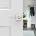 thumbnail image 6 of Kwikset Casey Square Keyed Entry Lever Doorknob with Smartkey Satin Nickel, 6 of 9