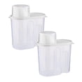 thumbnail image 1 of Oleegame 2PC Produce Storage 1.9L Kitchen Multi Grain Storage Tank Food Dry Goods Storage Box Plastic Sealed Tank Gray, 1 of 9