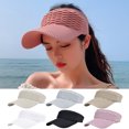 thumbnail image 1 of Meidiya Women Sun Visor Hat Wide Brim Knitted Hats Elastic Sports Hat Empty Top Quick Drying Sun Protection Hat, 1 of 8