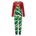 thumbnail image 2 of Family Matching Christmas Pajamas Christmas Tree Print Top Pant Sleepwear Set Soft Sleepwear, 2 of 10