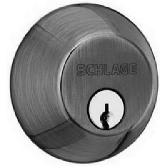 Schlage B60N609 Single Cylinder Deadbolt, Antique Brass