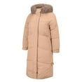 thumbnail image 5 of Women's 2026 Korean Style Puffer Coat, Knee Length Oversized Parka, Luxurious Faux Fur Collar Winter Jacket, Thickened Loose Fit Down Alternative Coat Khaki M, 5 of 9