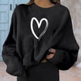 thumbnail image 2 of Fgnfyis Mode Femmes Décontracté Manches Longues Imprimé Chandails en Molleton Hauts T-Shirts Femmes Noir P, 2 of 6