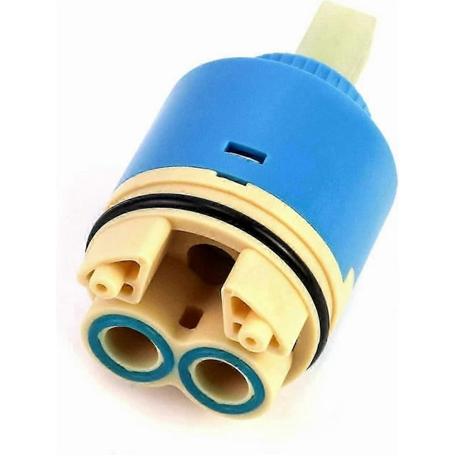 Replacement ceramic cartridge, Ceramic for mixer tap, Ceramic cartridge 40 mm, Blue, with bottom