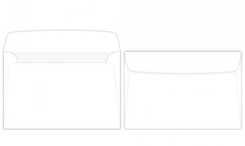 Booklet Envelopes, 6" X 9" White 28/70 Lb 50 Envelopes