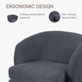thumbnail image 4 of CHITA Swivel Accent Chair Armchair for Living Room, Fabric in Dark Gray, 4 of 11