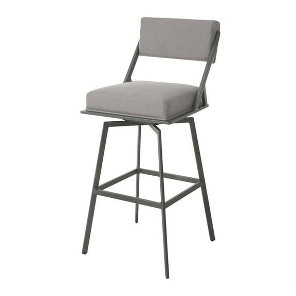 Gareth Swivel Stool - Bar Height - Nickel Buttercup
