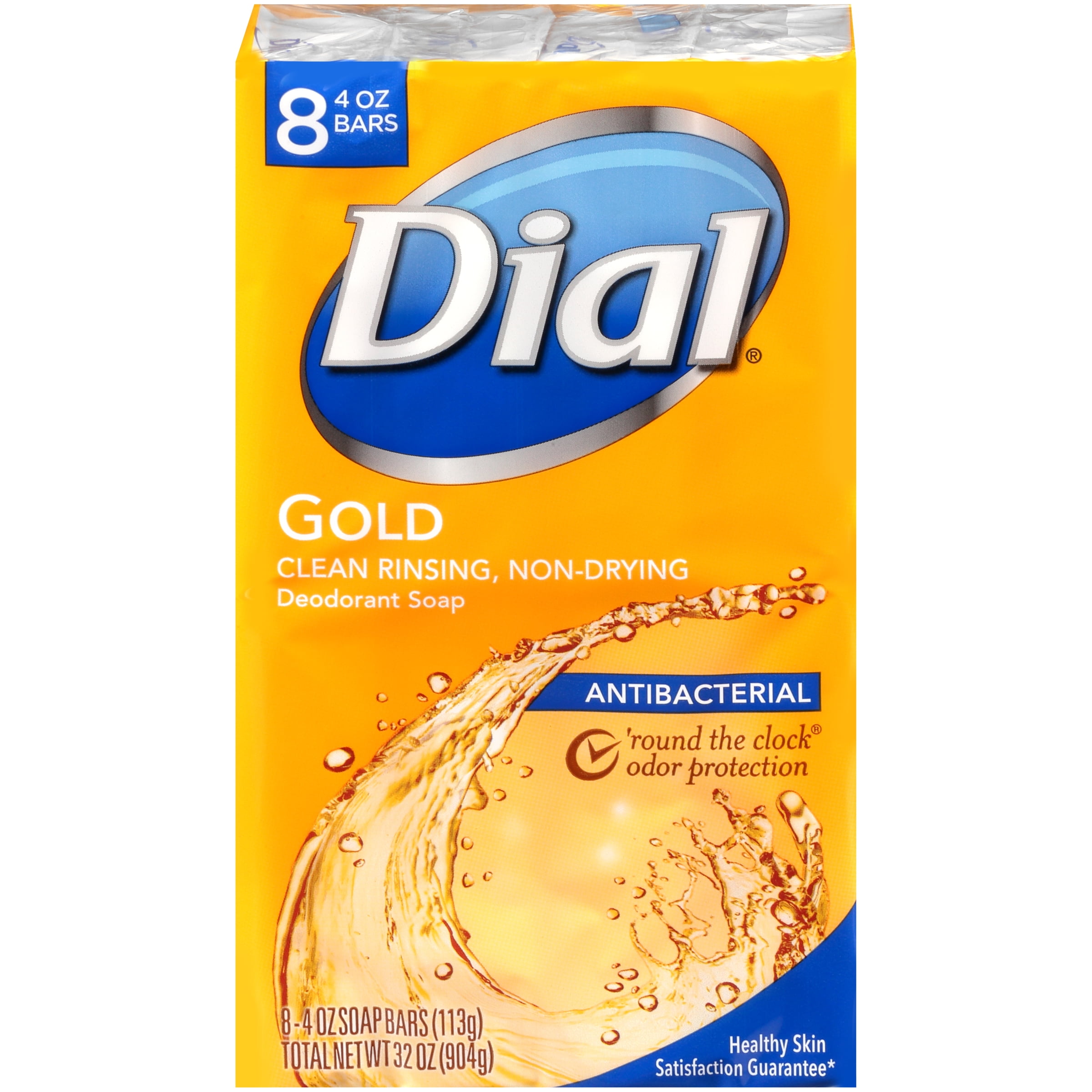 Dial Antibacterial Bar Soap, Gold, 4 oz, 8 bars, Wal-mart, Walmart.com. 