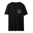 thumbnail image 3 of Gibobby Tirantes Para&nbsp;Camisa Blusas de gasa con cuello en V sueltas causales de manga 3/4 para mujer（Negro， L), 3 of 4