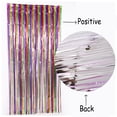 thumbnail image 3 of 3-Piece Tie-Dye Tinsel Set for Vibrant Birthday, Wedding, Party Decor Rainbow Fringe Curtains, 3 of 6