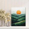 thumbnail image 2 of Qisvanset 12x16 Inch Sunrise Mountain Canvas Wall Art, Abstract Landscape Mid Century Boho Minimalist Decor, 2 of 8