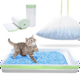 thumbnail image 2 of Litter Box Liners Compatible with Petx Scoopfree Self-Cleaning 20 Count Drawstring Cat Waste Bags for Tray, 2 of 6