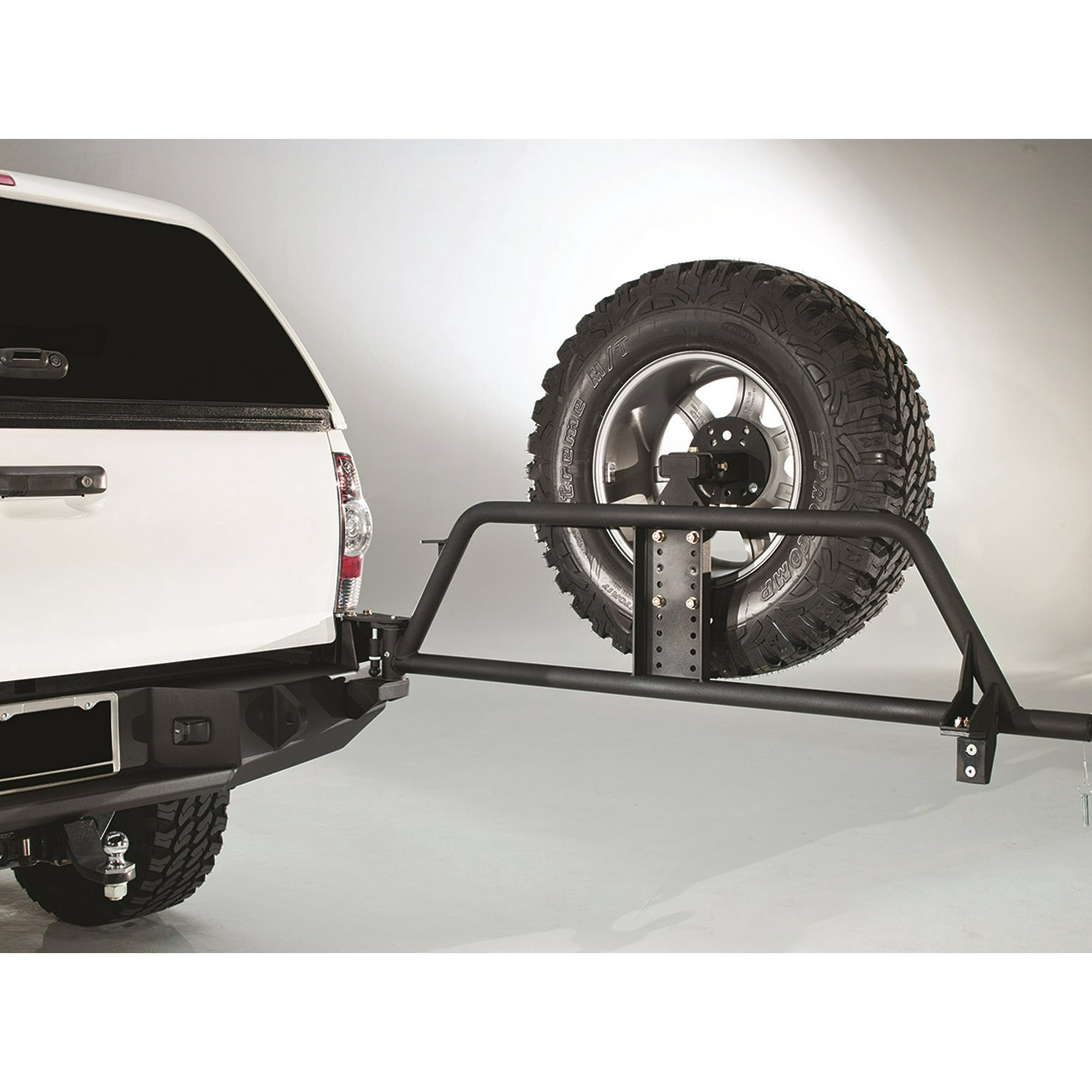 Fits 2005 2015 Toyota Tacoma Fab Fours Spare Tire Carrier TT Y1351T 1 Premium Rear 37 Inch Tire Black Steel Direct Fit Fab Fours Bumper Required For Mounting Walmart