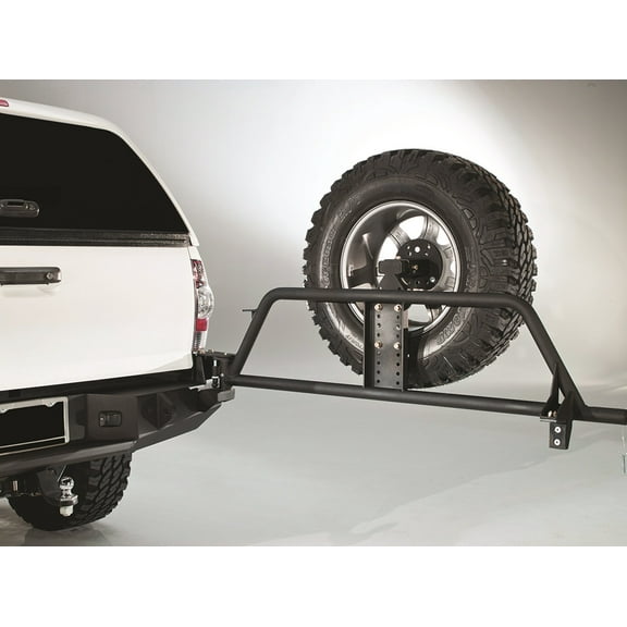 Fab Fours TT-Y1351T-1 Spare Tire Carrier; 2 Stage Black Powder Coated; Fits select: 2005-2015 TOYOTA TACOMA