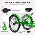thumbnail image 3 of NAIZEA 24" Adult Tricycle 7Speed 3 Wheel Bike Adult Tricycle Trike Cruise Bike Large Size Basket for Recreation Shopping, 3 of 9