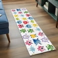 thumbnail image 3 of Colorful Monsters 2'x6' Runner Rugs for Hallway Kitchen Bedside Non Slip Washable, Abstract Cartoon Cute Artistic Funny Entryway Rug Runners with Rubber Backing, Long Carpet Runner for Laundry Room, 3 of 8