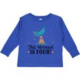 thumbnail image 3 of Inktastic 4th Birthday Mermaid Tail Girls Girls Long Sleeve Toddler T-Shirt, 3 of 5