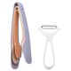 thumbnail image 1 of Sistema de la cocina para el nuevo apartamento casero, cuchillo de pelar del acero inoxidable del clip plástico de la comida 3 en 1, 1 of 5