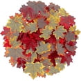 thumbnail image 1 of 200 hojas de arce artificiales para fiesta de Acción de Gracias (colores de otoño mezclados), 1 of 5
