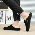 thumbnail image 3 of Men's Slip-On Mules - All-Season Casual Shoes Design - Black/Sand/Camel (EU 39-44) | Lightweight s for Beach with Buckle-Like Strap (No Laces/Belt), Cushioned Round-Toe , Office & Casual Attire - Low, 3 of 7