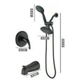 thumbnail image 6 of Classic Single Handle 7 Function Rain shower Head with Handheld Shower with Tup Spout, 6 of 6