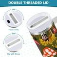 thumbnail image 3 of Yayeee 30oz Double-Wall Insulated Stainless Steel Tumbler with Handle Bottle, Vibrant Mushroom, 3 of 8