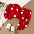thumbnail image 2 of Duqingm Toddler Girl Clothes Ribbed Fall Winter Outfits for Girls 9 12 18 24 Months 3T,6-9 Months, 2 of 7