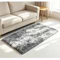 thumbnail image 4 of Indoor Modern Area Rug for Living Room Bedroom Home Decor - Super Soft Faux Fur Rectangular Floor Mat with Non-Slip Backing, Machine Washable, 23.62in × 47.24in, 4 of 5