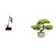thumbnail image 1 of Escultura de nota musical de resina con bonsái artificial, adorno creativo de mesa y centro de mesa con de vegetación artificial para escritor, 1 of 8
