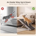 thumbnail image 6 of ABORON Folding Dog Ramp for Bed, 5-Level Adjustable Pet Ramp for Couch, Car and Sofa, Suitable for Small, Large and Senior Dogs and Cats, 6 of 7