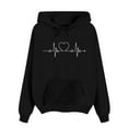 thumbnail image 4 of Womens Loose Heart Printed Hoodie Sweatshirt with Pocket Long Sleeve Hooded Pullover Cotton Fleece Tops S-XXXL (3X-Large, Black 03), 4 of 6