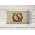 thumbnail image 2 of Carolines Treasures DAC2312PW1216 16 x 12 in. Unisex Basenji Christmas Flowers Polyester Fabric Throw Pillow, 2 of 4