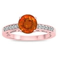 thumbnail image 3 of Star K � Round 7mm Simulated Orange Mexican Fire Opal Channel Set Engagement Promise Ring, 3 of 9