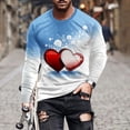 thumbnail image 2 of BVOFAR Oversized Sweatshirts for Men Long Sleeve Heart Graphic Shirts Gradient Crewneck Pullover Valentines Day Date Sweatshirt, 2 of 6