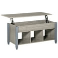 thumbnail image 1 of HOMCOM Lift Top Coffee Table with Hidden Compartment and 3 Storage Shelves, 1 of 10